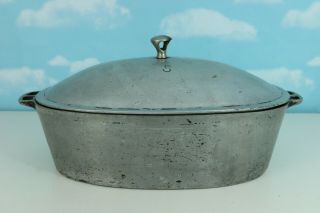 Vintage No.  5 Wagner Ware Sidney Ohio - 0 - Aluminum 16 " Roaster Chicken Pan Pot