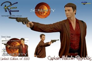Serenity Firefly Captain Malcolm Reynolds (nathan Fillion) Mini Bust Exclusive