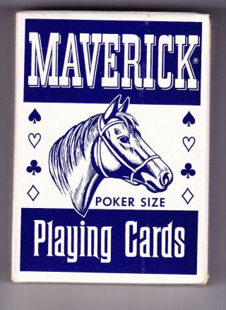 Maverick Poker Size Playing Cards Blue Vintage 1970 