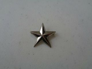 U.  S.  Military 5 Point Silver Tone Star 1 " Lapel Pin Army Meyer ]