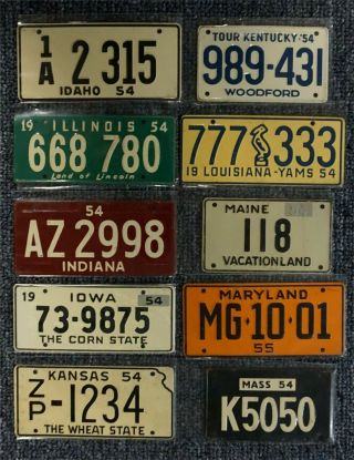 1954 General Mills Wheaties Bicycle License Plate Set - 49 Plates - Complete Set 2