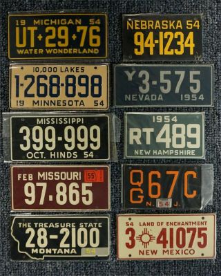 1954 General Mills Wheaties Bicycle License Plate Set - 49 Plates - Complete Set 3