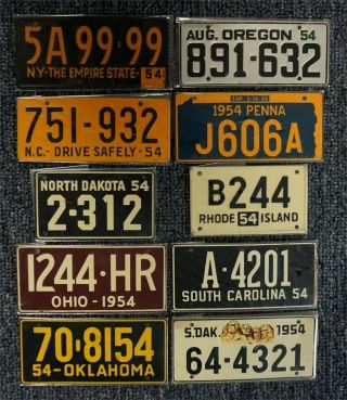 1954 General Mills Wheaties Bicycle License Plate Set - 49 Plates - Complete Set 4