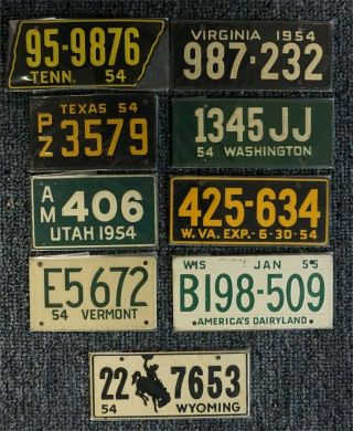 1954 General Mills Wheaties Bicycle License Plate Set - 49 Plates - Complete Set 5