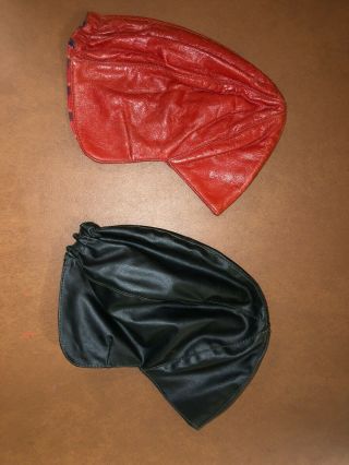 Set Of 2 Vintage 1950 - 1960 Leather Driving Race Helmet