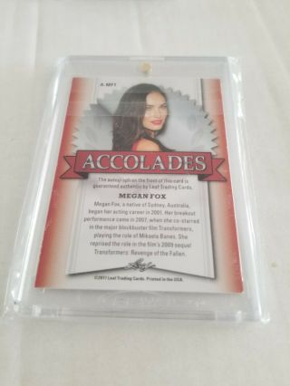 2017 Leaf Accolades Megan Fox Auto Card 2