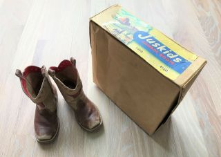 Use for Home Decor JUSKIDS childrens western boots worn in 1940s,  box 5