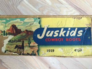 Use for Home Decor JUSKIDS childrens western boots worn in 1940s,  box 6