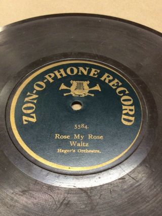 1904 Zon - o - phone Record 9” 78rpm Rose My Rose 5584 B50S34 3