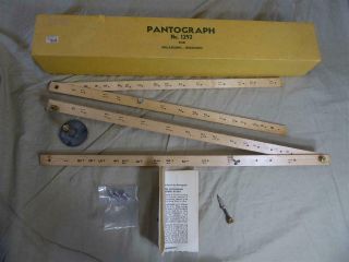 Vintage Pantograph No.  1292 Enlarger/reducer Drafting/drawing - Wood