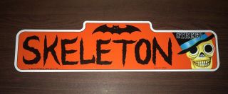 Vintage Telco Street Sign Skeleton Street Motionette 1988 Halloween Top Hat