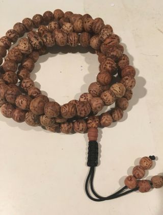 Bodhi Seed Mala Meditation 9 Mm 108 Prayer Bead Bracelet/necklace Tibetan