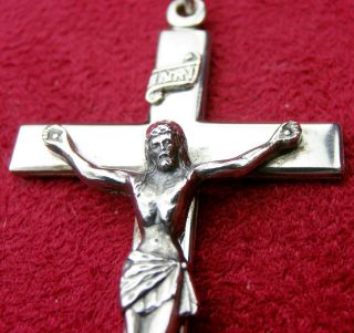 Carmelite Nun’s Rare Vintage Creed Sterling Silver Rosary Crucifix Cross Pendant