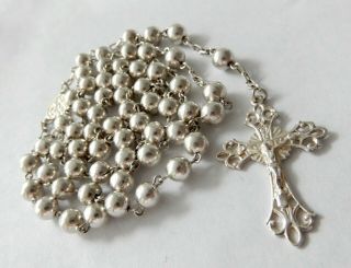 Vintage Sterling Silver Rosary Italy