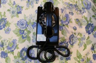 2982 Western Electric Rotary Dial Black Wall Phone 554 Bmp