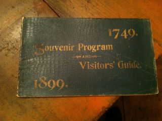 111118= Old Antique Souvenir Program 1899 Weaver Organ Factory York Visitors