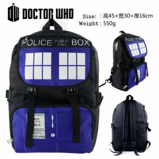 Dr.  Doctor Who Backpack Tardis Buckle Slouch Shoulder Bag Police Box Satchel