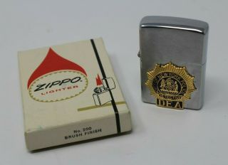 Vintage 1970s Zippo Lighter City Of York Police Detective Dea