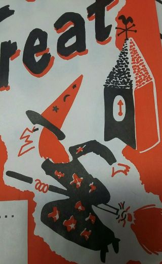 10 VINTAGE 1960 ' s HALLOWEEN LARGE Paper TRICK or TREAT Bags WITCH,  CAT,  BAT 2