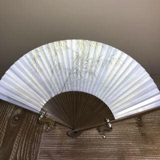 Japanese Oriental Handheld Fan Paper Bamboo Pattern