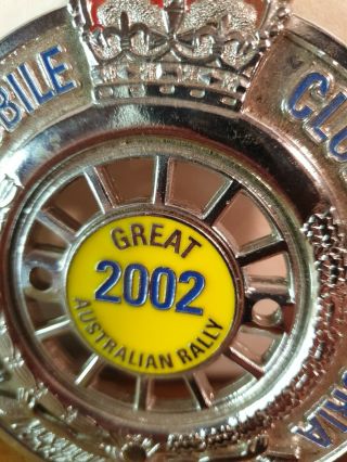 Royal automobile club of victoria car badge x2 years 2002 & 2003 4