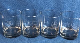 Vintage Mercedes Logo Glass Vodka Whiskey Shot Cup Drinking Ware Home Bar