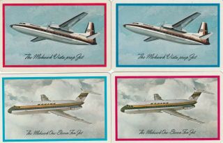 Airlines - The Mohawk.  - 4 Single Vintage Swap Playing Cards