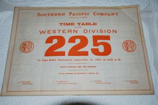 Southern Pacific,  Western Division,  No.  225,  September 15,  1937