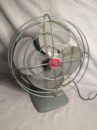 Vintage 1950s Ge General Electric F11s106 Oscillating Electric 10 " Fan