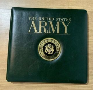 United States Army Bonded Leather Scrapbook Photo Album 12 X 12 Page Us Military