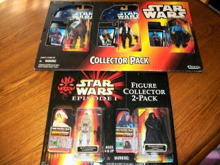 Set Of 2 Star Wars Collector Packs From Star Wars And Episode 1 (5) Figures Nib