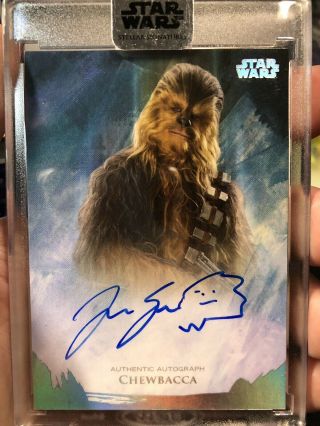 Joonas Suotamo Chewbacca 2018 Topps Star Wars Stellar Signatures Autograph 1/40