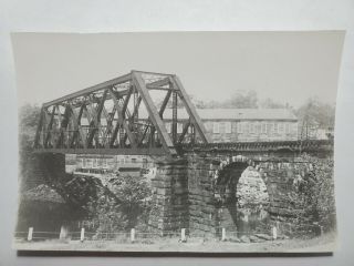 1937 Photograph Collinsville Connecticut Railroad Bridge