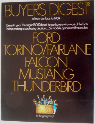 1969 Ford Mustang Mach I Torino Gt Cobra Fairlane Galaxie Ltd Thunderbird