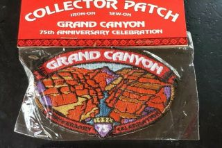 Embroidered Sew On Patch - Grand Canyon 75th Anniversary 1994 Travel Souvenir