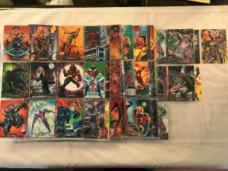 1992 SkyBox Marvel Masterpieces Trading Card Master Set w/ 2 Chase Set SEE DESC 2