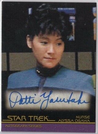 A111 Patti Yasutake As Nurse Ogawa - Auto Card - Star Trek Classic Movies H&v