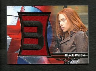 2014 Upper Deck Captain America The Winter Soldier Badges Patch Black Widow B - 14