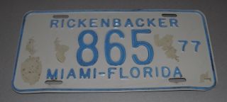 Rickenbacker Causeway Key Biscayne 1977 Miami Florida License Plate