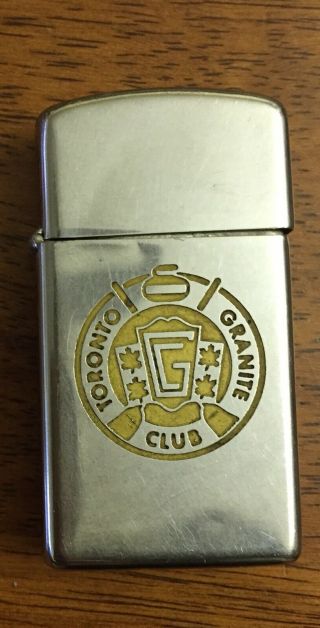 Vintage Toronto Granite Club Curling Zippo Lighter