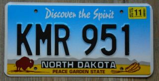 North Dakota Peace Garden State Buffalo Spirit Wheat License Plate Kmr 951