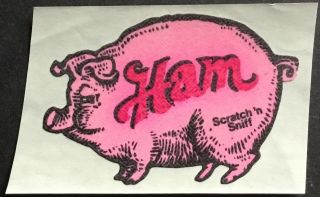 Vintage Scratch & Sniff Stickers - Mello Smello - Pig Ham - Awesome