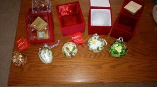 5 Dillards Trimmings Cloisonne Balls And Egg Christmas Ornaments