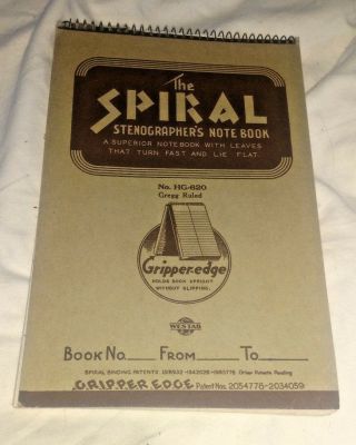 Vintage The Spiral Stenographer 