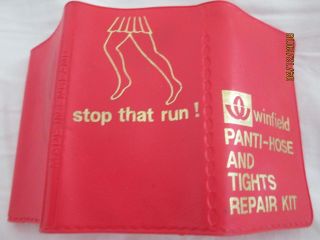 Vintage 1960 ' s Panty Hose Repair Kit Stocking Tights Winfield Woolworths Sixties 2