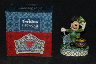 Disney Traditions Jim Shore Mickey Mouse Luck Of The Mouse Irish Leprechaun Mib