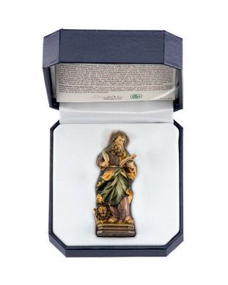 St.  Mark The Evangelist Woodcarving - By Lepi - Hand Painted - St.  Marcus