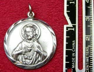 Catholic Nuns Vintage Sacred Heart Of Jesus Our Lady Of Carmel Scapular Medal