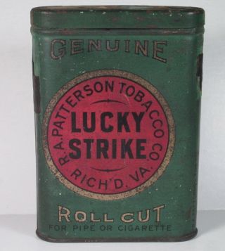 Lucky Strike Tobacco Pocket Tin - Not Centered / Reject? 7