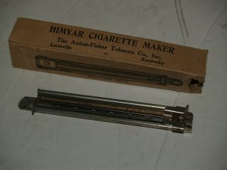 Vintage Himyar Cigarette Maker Roller & Box |axton - Fisher Tobacco Co.  | Usa Made